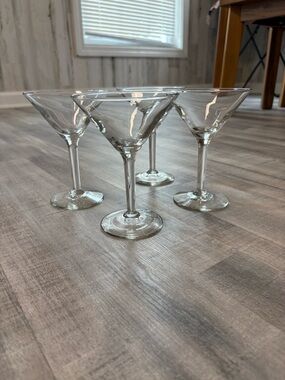 Set of 4 Anchor Hocking 6oz Asbury Martini Glasses 5 3/4 inches height